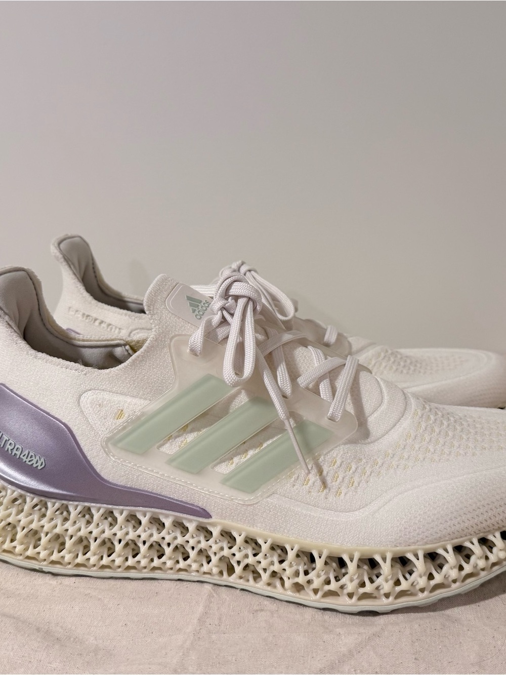Adidas Ultra 4D Women’s Cream Runner with Mint Accents